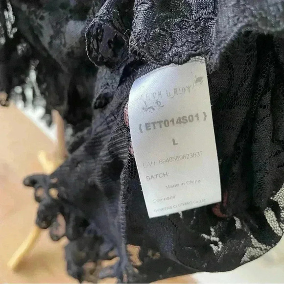 Eva Lady Women's Gothic Punk Lace Over High Low Dress Intimates $120 Size L NWOT - Picture 10 of 13